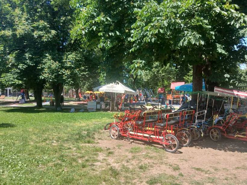 Pedal cars for hire — In Mladen Stojanovic Park, Banja Luka