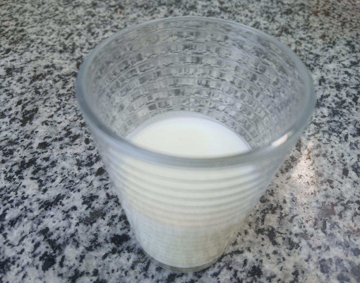 Glass of fresh milk